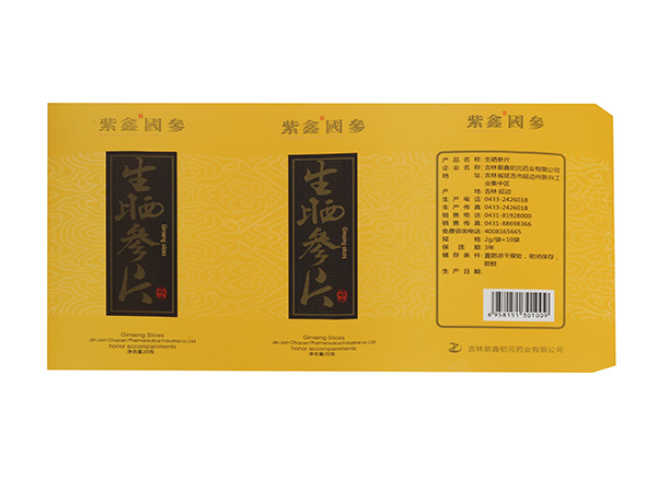 生晒参片保健品标签纸